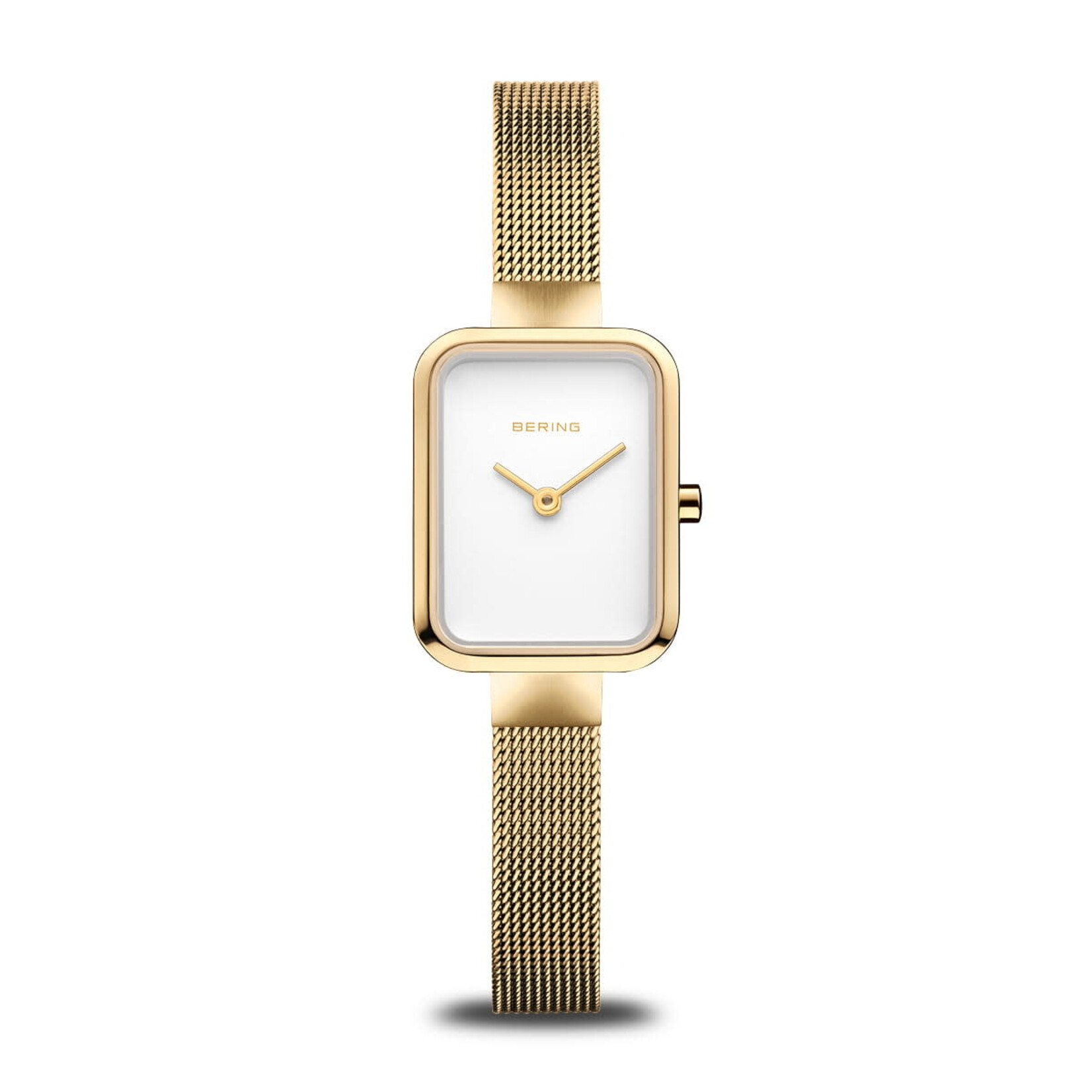 Bering Classic Polished Yellow Gold Rectangular Watch