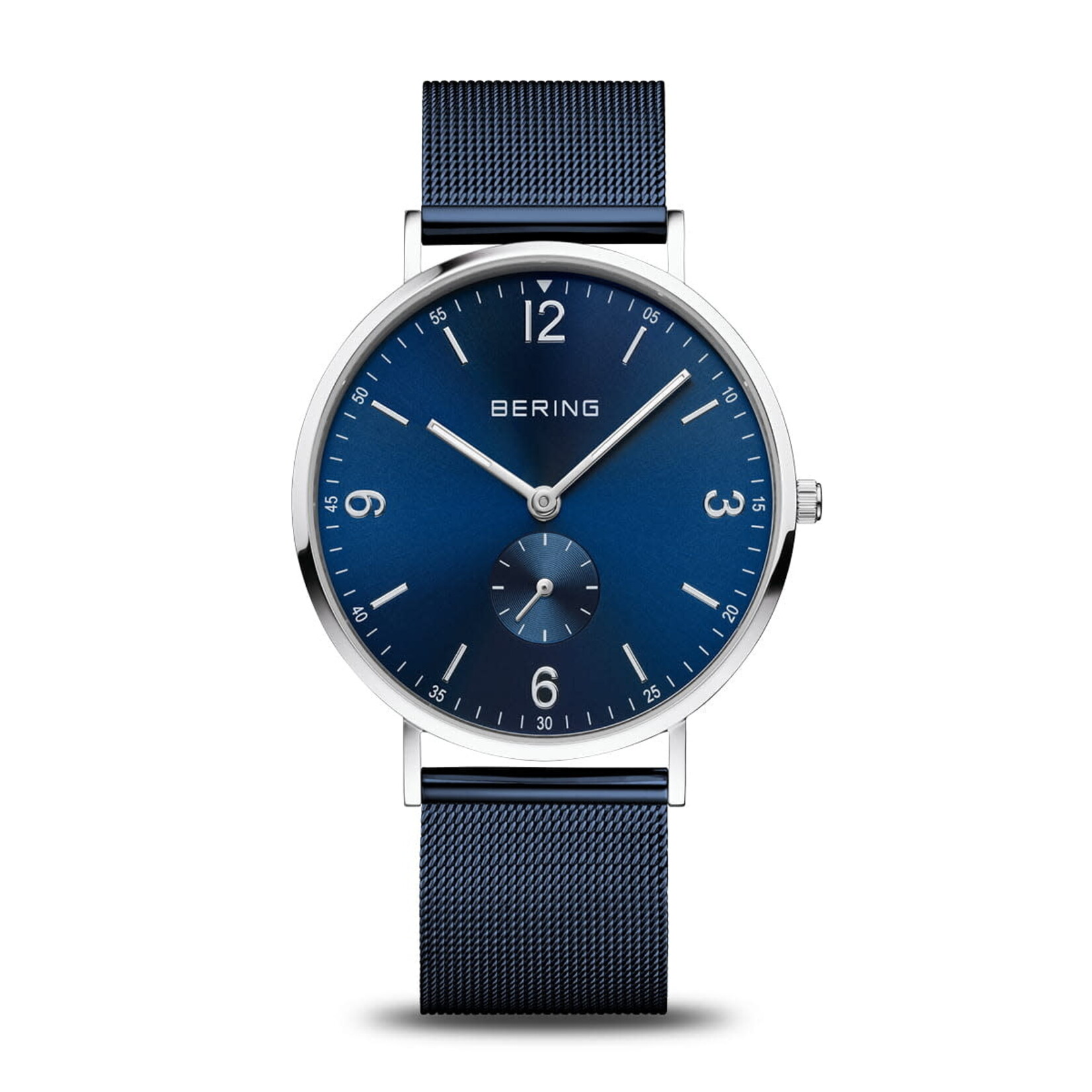 Bering Classic Polished Blue Band and Face Watch