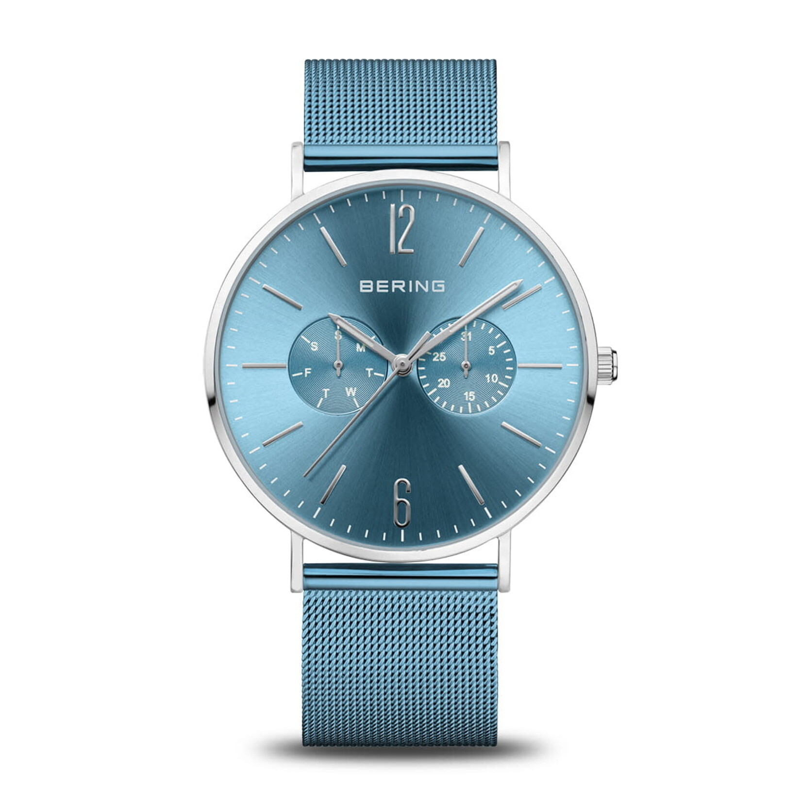 Bering Blue Band w/ Blue Face + Day/Date Dials Watch
