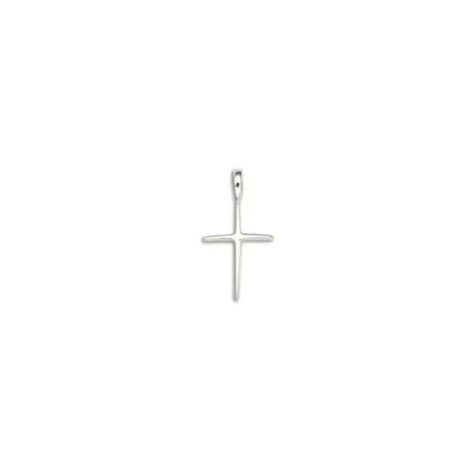 D'Amico Sterling Silver Small Tapered Cross Pendant