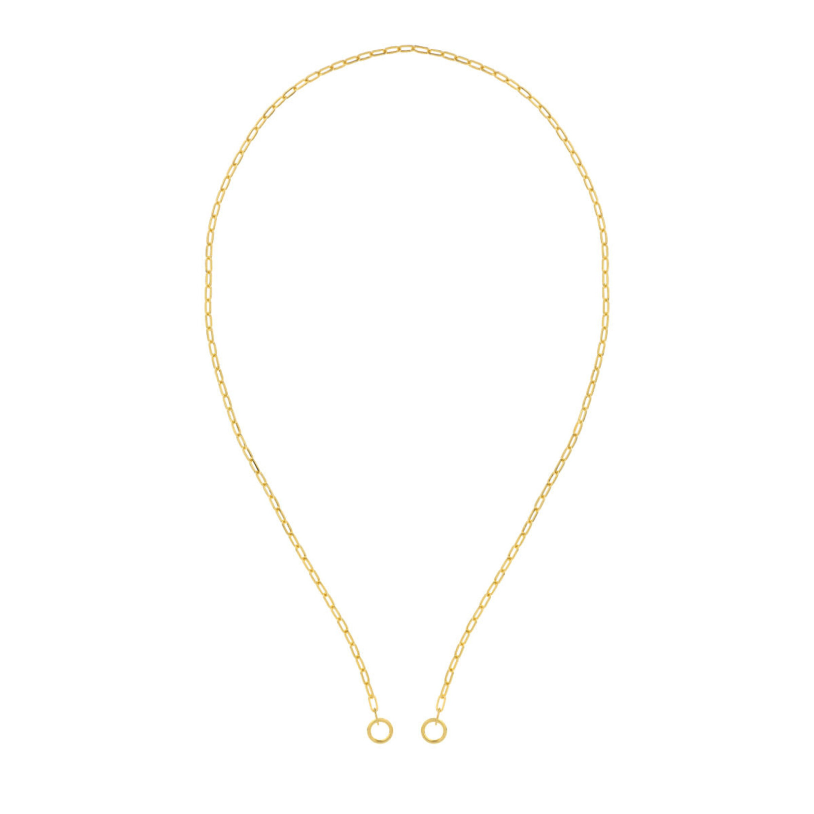 Midas 14K Paperclip Diamond Front Clasp Necklace