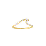 Midas 14K YG Diamond Wave Ring 7