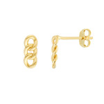 Midas 14K YG Triple Link Earrings