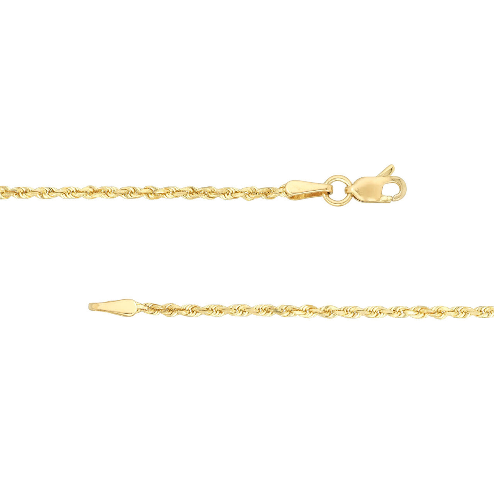 Midas 14K 1.8mm Diamond Rope Chain