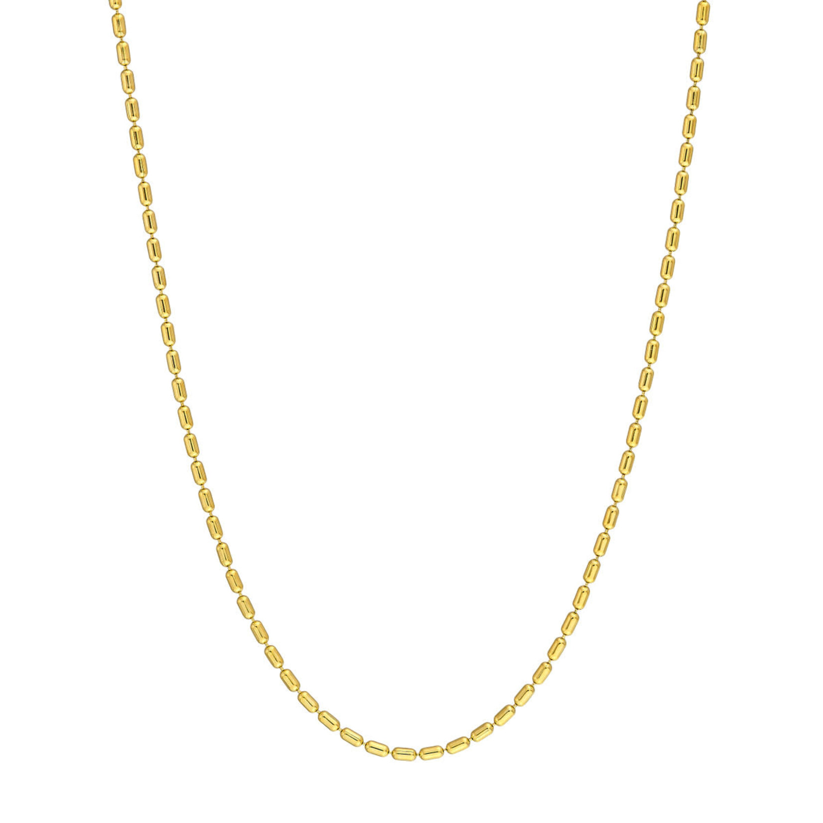 Midas 14K YG Long Bead Chain Bracelet 7.5"