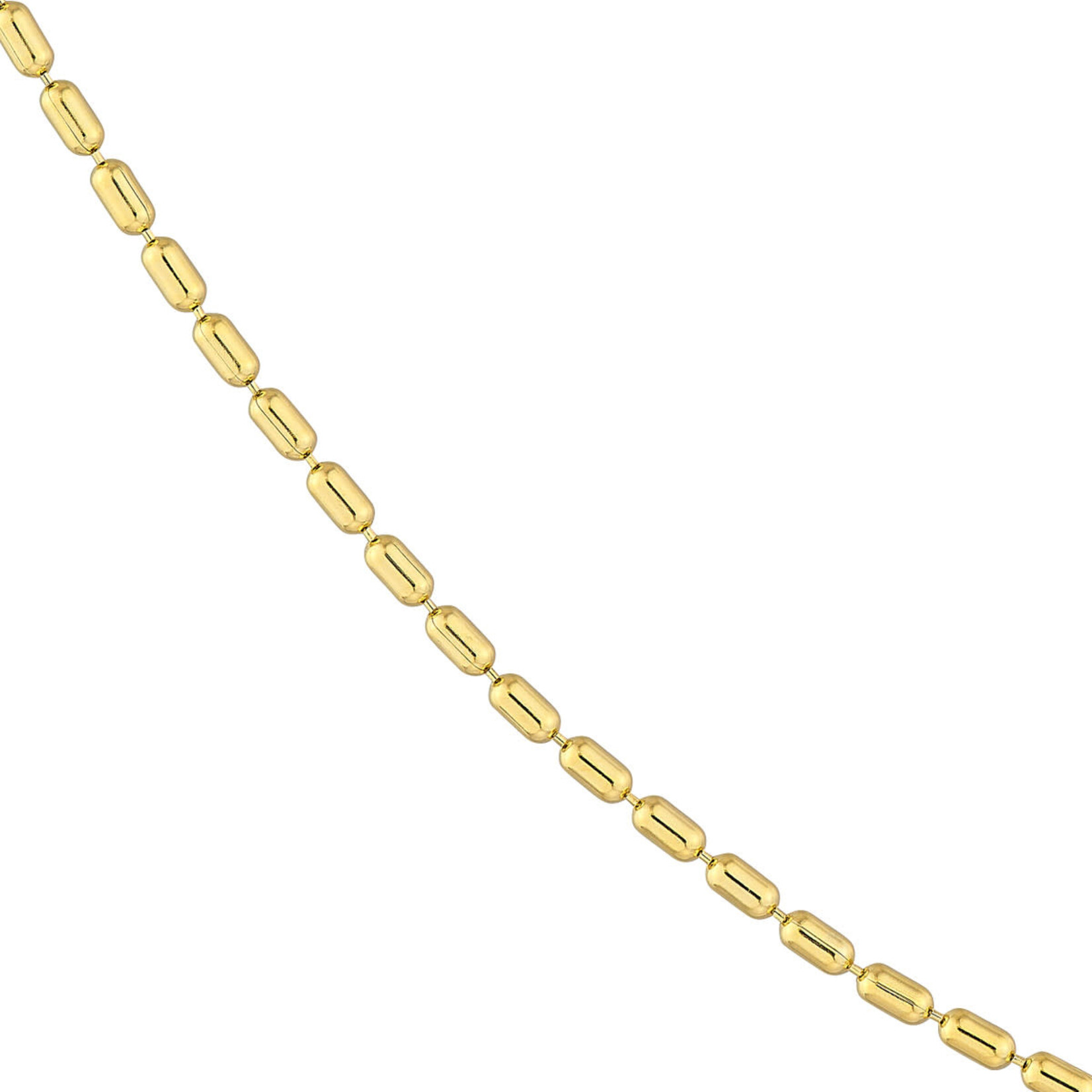 Midas 14K YG Long Bead Chain Bracelet 7.5"