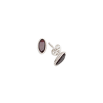 Amber Sterling Silver Cherry Amber Oval Earrings