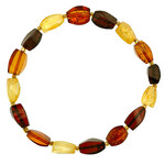 Amber Elastic Multi Amber Bead Bracelet