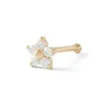 JTS Inc 14K CZ Flower Nose Ring