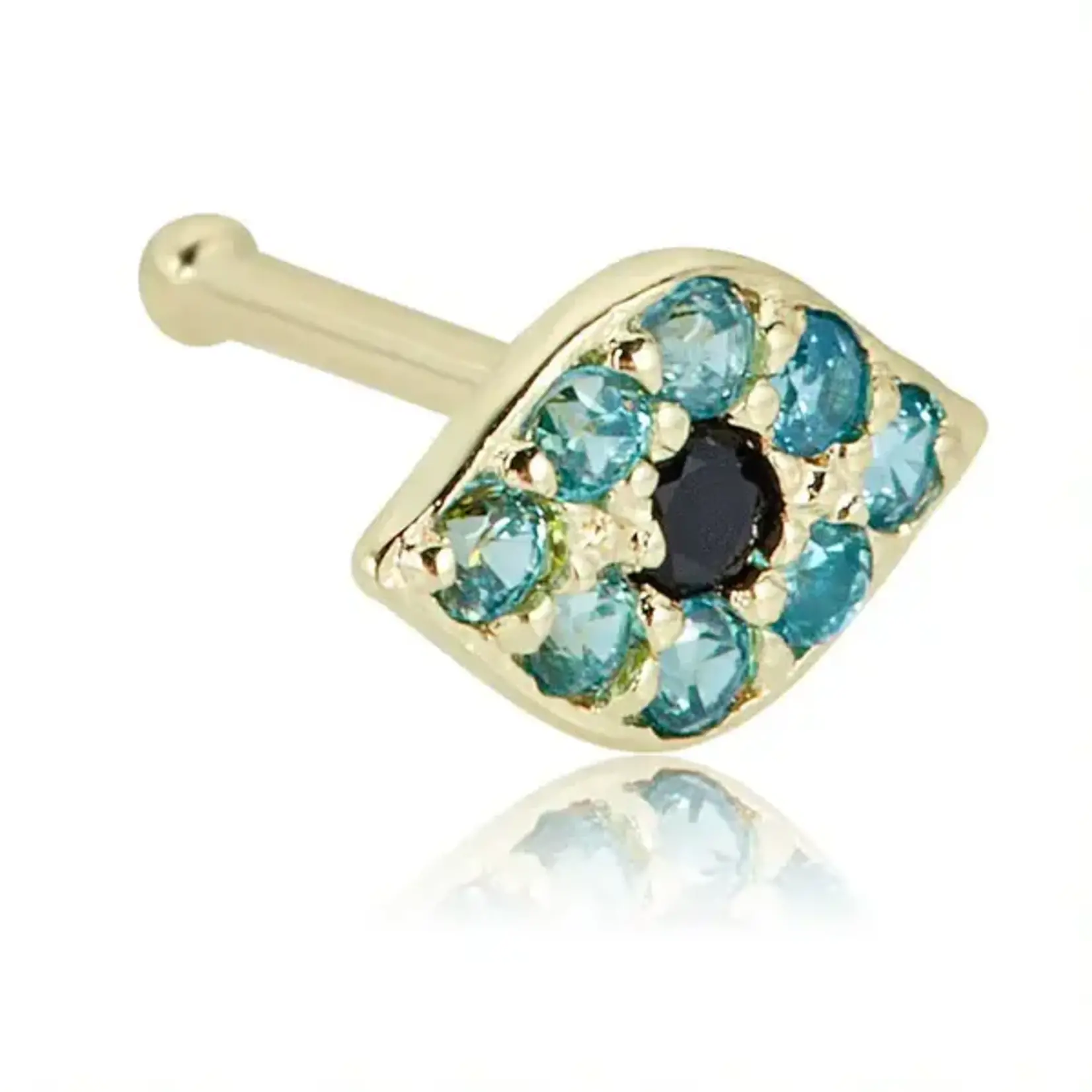 JTS Inc 14K Evil Eye Nose Ring