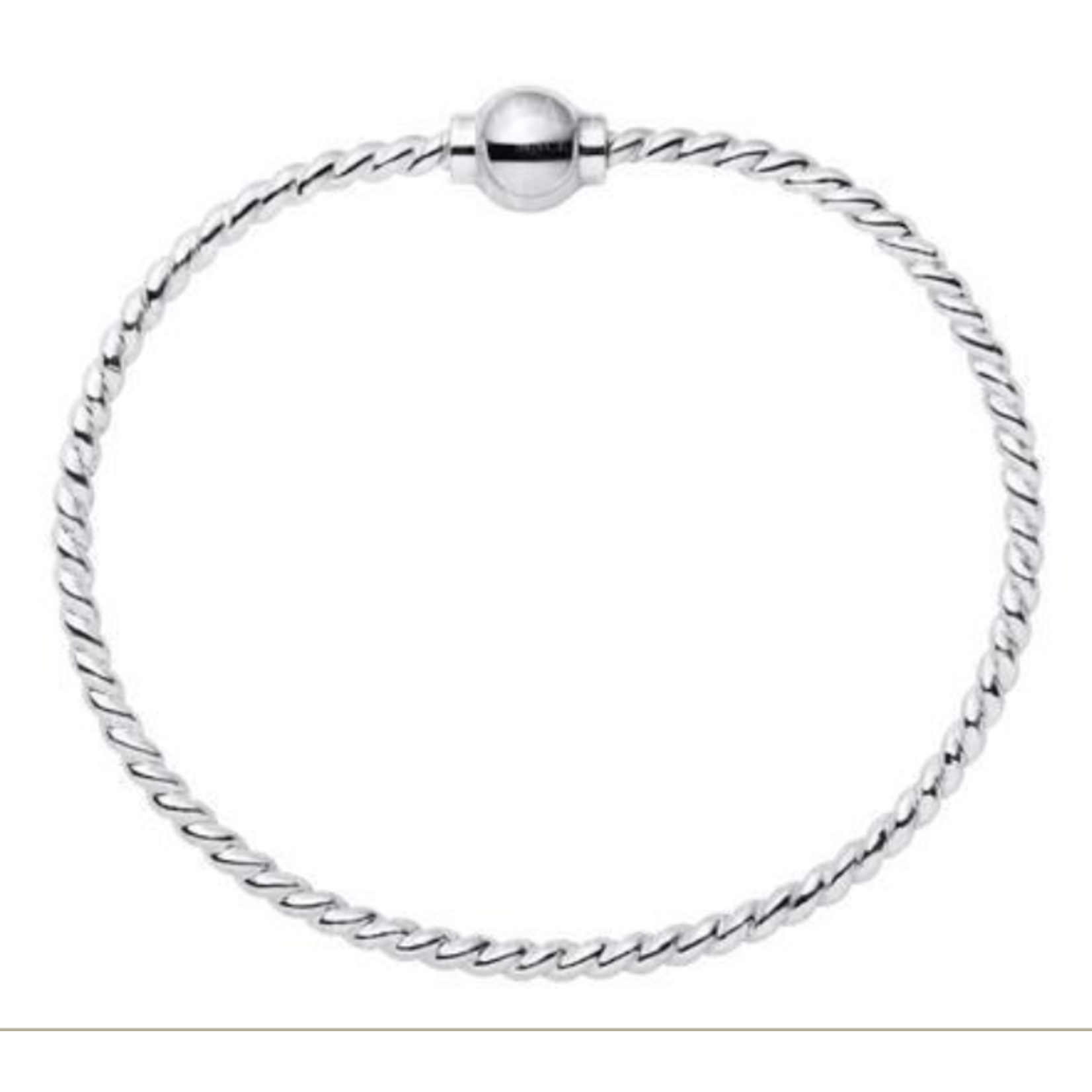 Cape Cod Sterling Silver Twist Wire Bead Bracelet