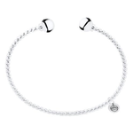 Cape Cod Sterling Silver Twist Wire Cuff 2 Bead Bracelet 6.5 inch