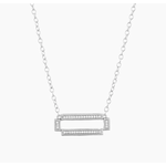 Ella Stein Four Bar Rectangle Diamond Necklace