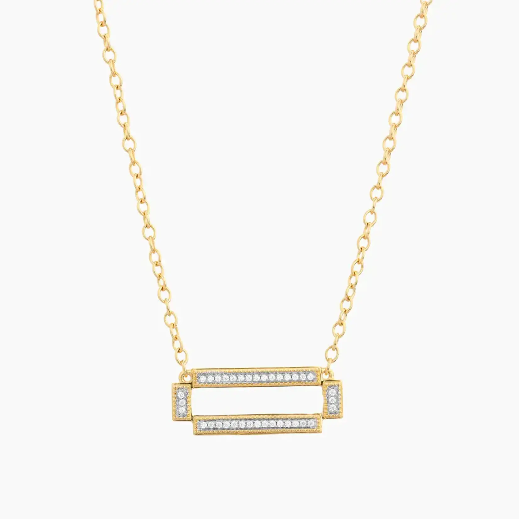 Ella Stein Four Bar Rectangle Diamond Necklace