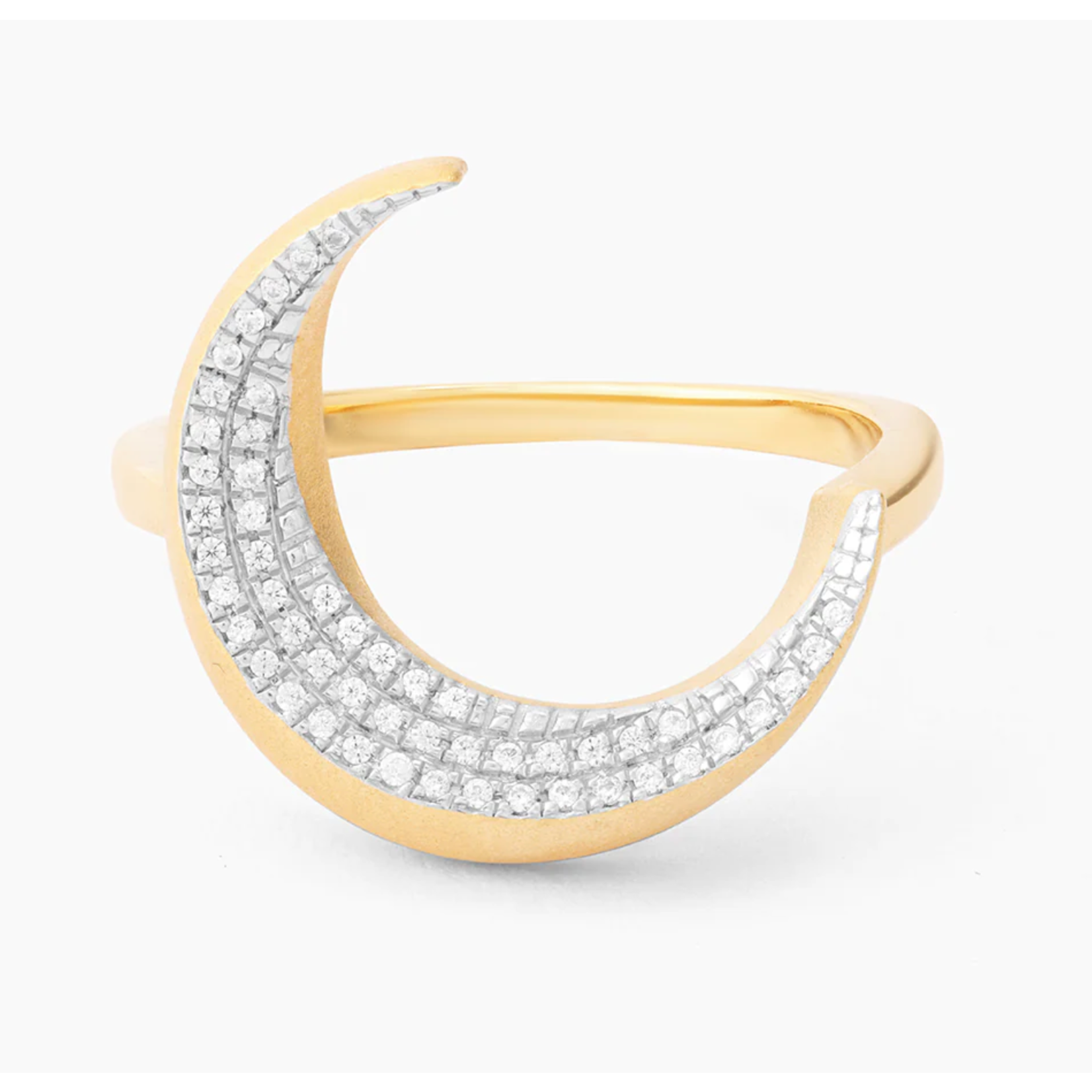 Ella Stein Crescent Moon Statement Ring