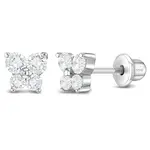 In Season SS Pink CZ Teenie Tiny Butterfly Earrings