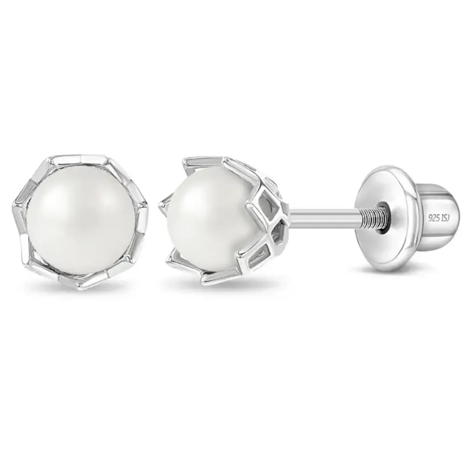 In Season SS Pearls in a Basket 5mm Earrings