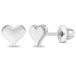 In Season SS Classic Polished Heart Earrings