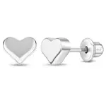 In Season SS Puffed Polished Heart Earrings