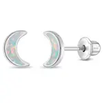 In Season SS Opal Crescent Moon Earrings