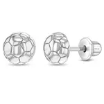 In Season SS Polished Soccer Ball Earrings