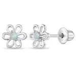 In Season SS Opal Spring Cubic Zirconia Flower Earrings