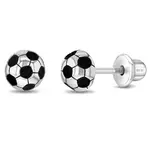 In Season SS Soccer Ball Earrings Enamel