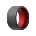 Heavy Stone 8mm Carbon Fiber with Red Anodized Sleeve Ring 10