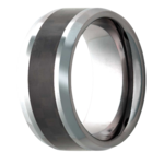 Heavy Stone 8mm Tungsten with Carbon Fiber Inlay Ring 10
