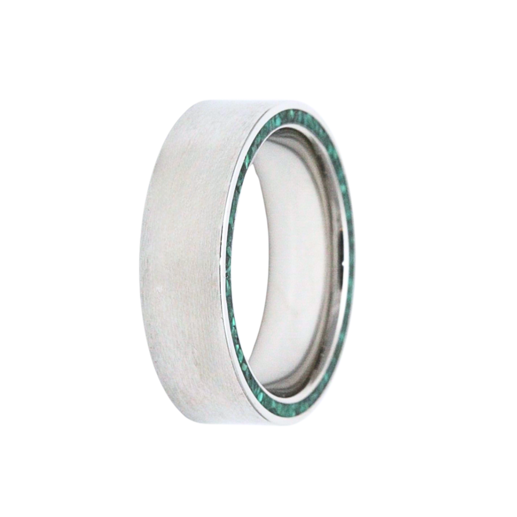 Heavy Stone 7mm Cobalt with Malachite Sides Ring 10