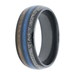 Heavy Stone 8mm Ceramic with Antler, Whiskey Wood, Fishing Line Ring 10