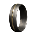 Heavy Stone 6mm Zirconium with 14K YG Inlay Ring 10