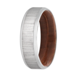 Heavy Stone 7mm Cobalt with Whiskey Barrel Wood Sleeve Ring 10