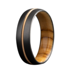 Heavy Stone 7mm Zirconium with Bronze Guitar String and Olive Wood Ring 10