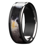 Heavy Stone 8mm Tungsten with Indian Blanket Jasper Inlay Ring 10