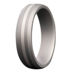 Heavy Stone 6mm Matte Tungsten with Platinum Inlay Ring 10