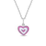 In Season SS Enamel Lovestruck Heart Necklace