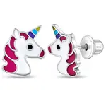 In Season SS Enamel Rainbow Unicorn Earrings