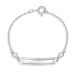 In Season SS CZ 4.5" Tag ID Bracelet