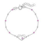 In Season SS 5.5"-6" Dainty Enamel Heart Bracelet