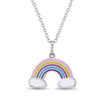 In Season SS Enamel Colorful Rainbow Necklace