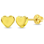 In Season 14k Gold Classic Polished Heart Earrings