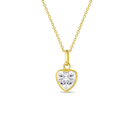 In Season 14k Gold Glimmering CZ Heart Necklace