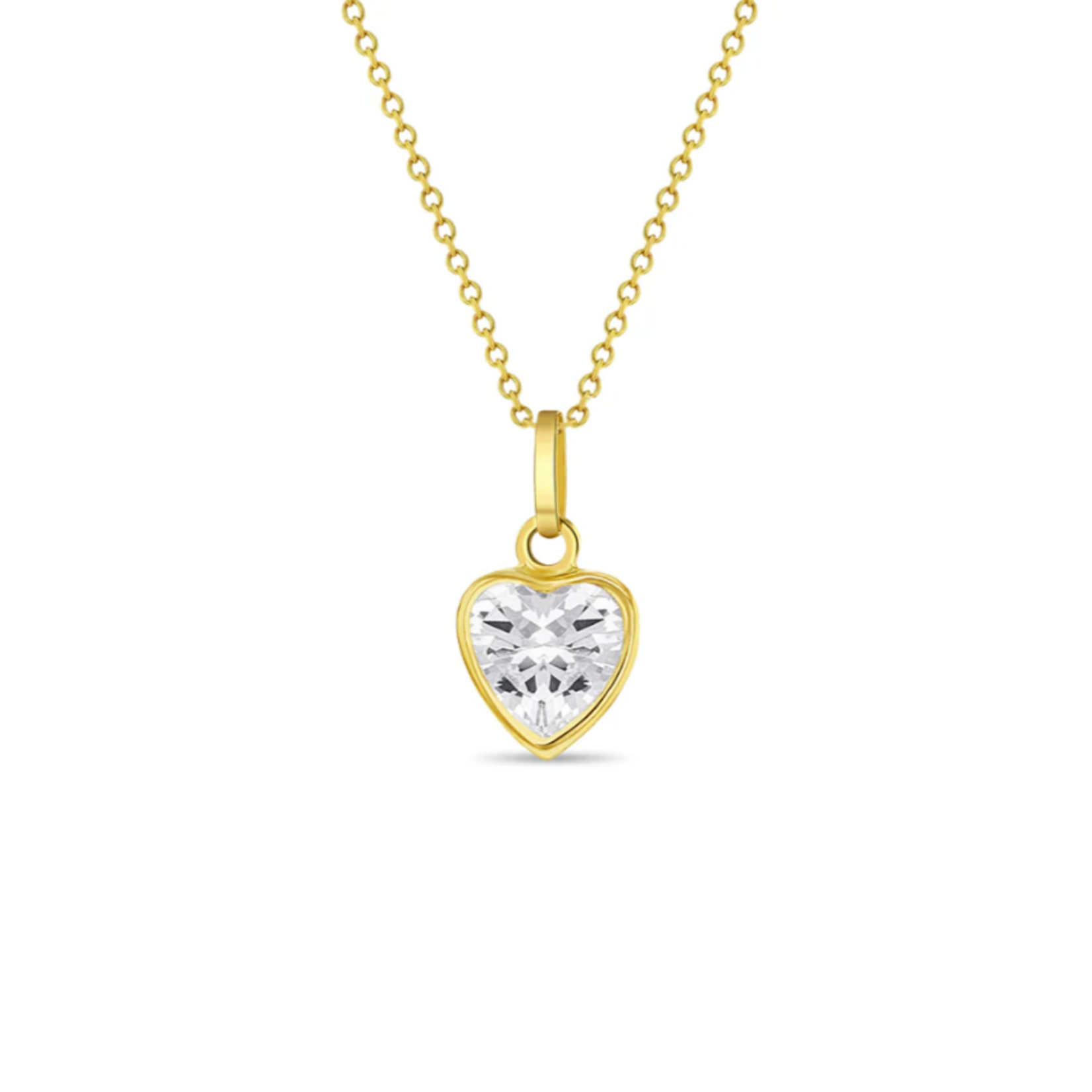 In Season 14k Gold Glimmering CZ Heart Necklace