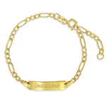 In Season 14k Gold 4.5-5.5" Figaro Identification Bracelet