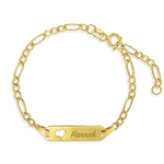 In Season 14k Gold 4.5-5.5" Heart Cutout Identification Bracelet
