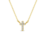 In Season 14k Gold Dainty CZ Cross 16" Necklace