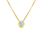 In Season 14k Gold Hidden Halo Clear 16" Necklace