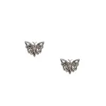 Keith Jack Steling Silver Butterfly Stud Earrings