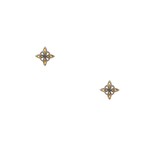 Keith Jack Sterling Silver/Rhodium/10K Celestial Star Earrings
